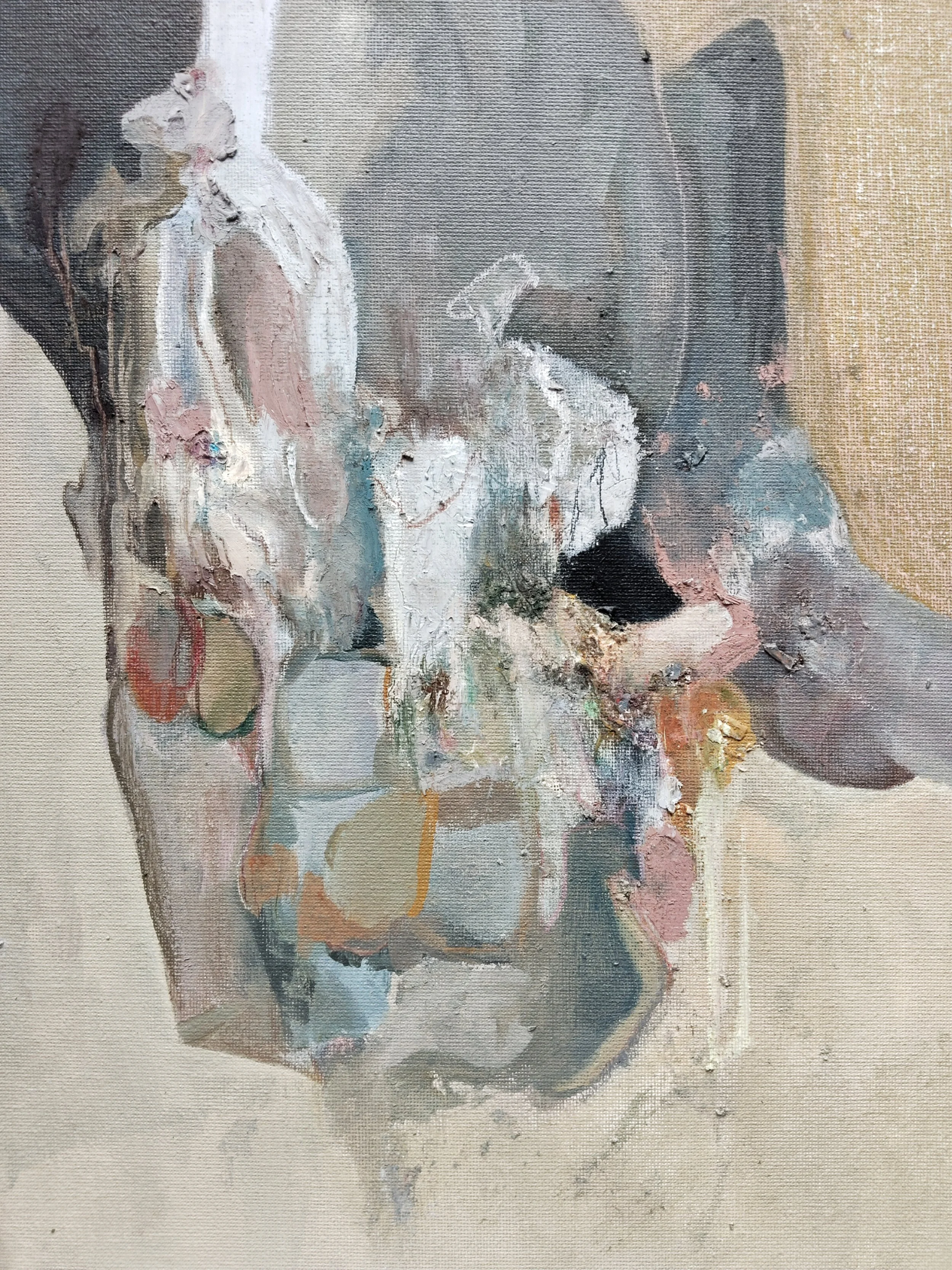 Untitled. Acrylics on canvas mounted on wooden panel, 35x27cm