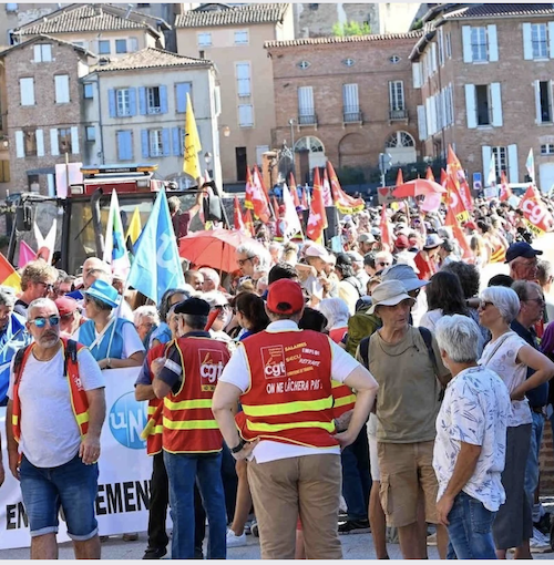Manif intersyndicale, Albi, 18 sep. 2025