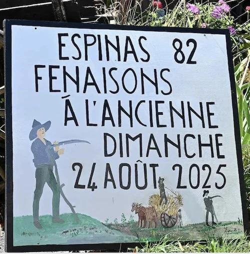 Espinas, fenaisons à l'ancienne, août 2025