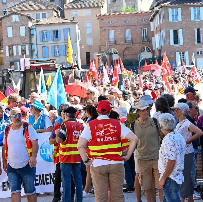 Manif intersyndicale, Albi, 18 sep. 2025