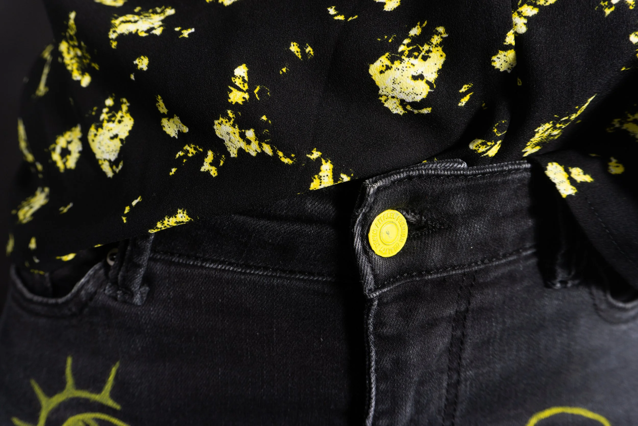 Jeans Nahaufnahme Knopf