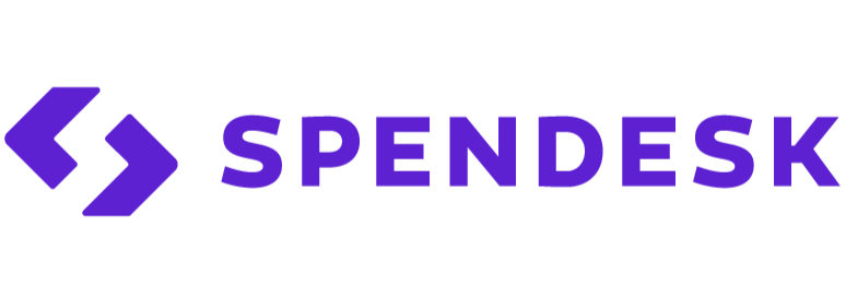 Logo de Spendesk avec symbole violet et le nom en majuscules