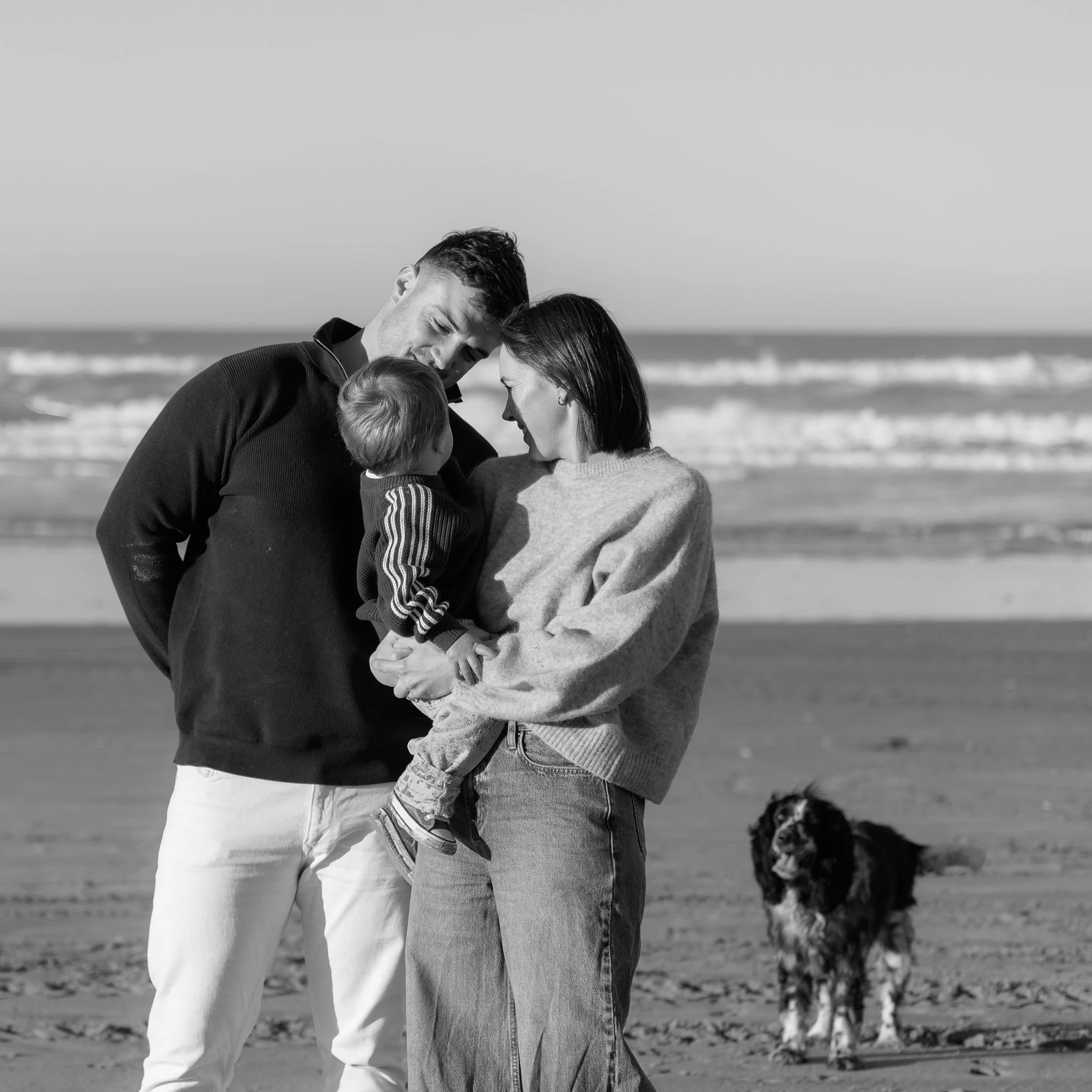 Golden hour family lifestyle session Hawke's Bay beach