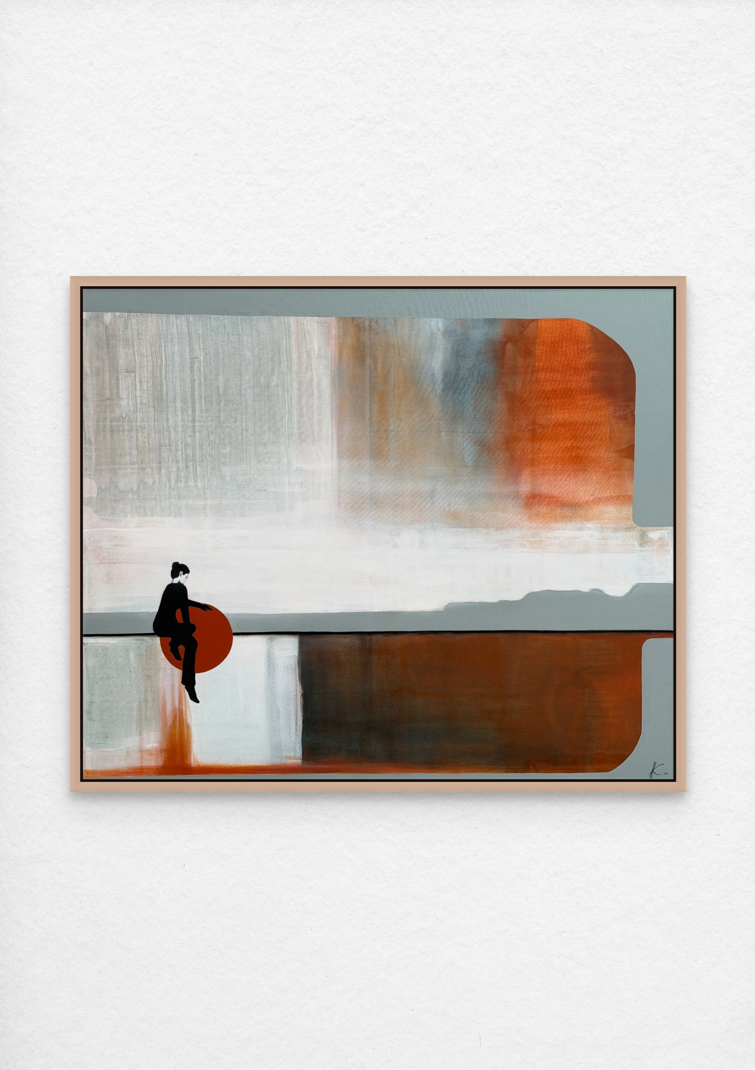 "Inner Orbit" 2025. Price 1700 Є.

An exploration of the inner spaces we return to when the outside world grows quiet. I am interested in how moments of solitude can become moments of connection - a chance to sit with ourselves, reflect, and rediscov