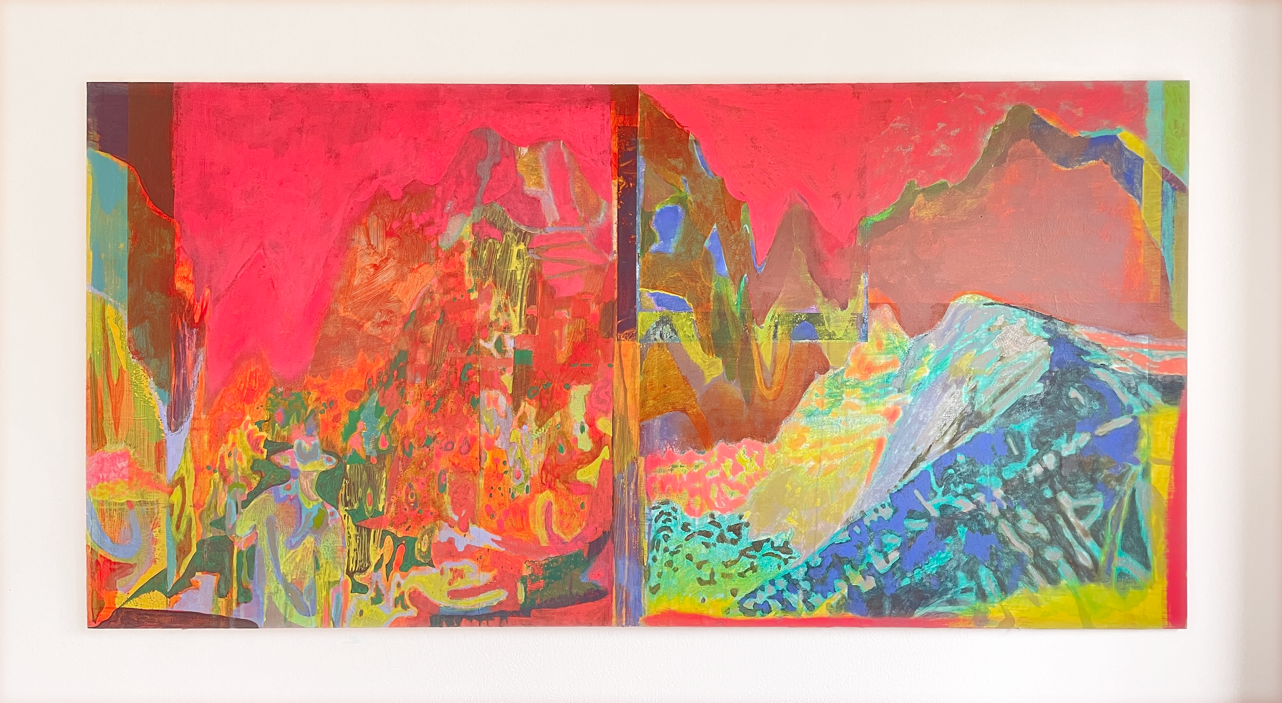 Stereo II - In the sticks   |   2026   |   Acrylic on panel   |   1000 mm x 500 mm