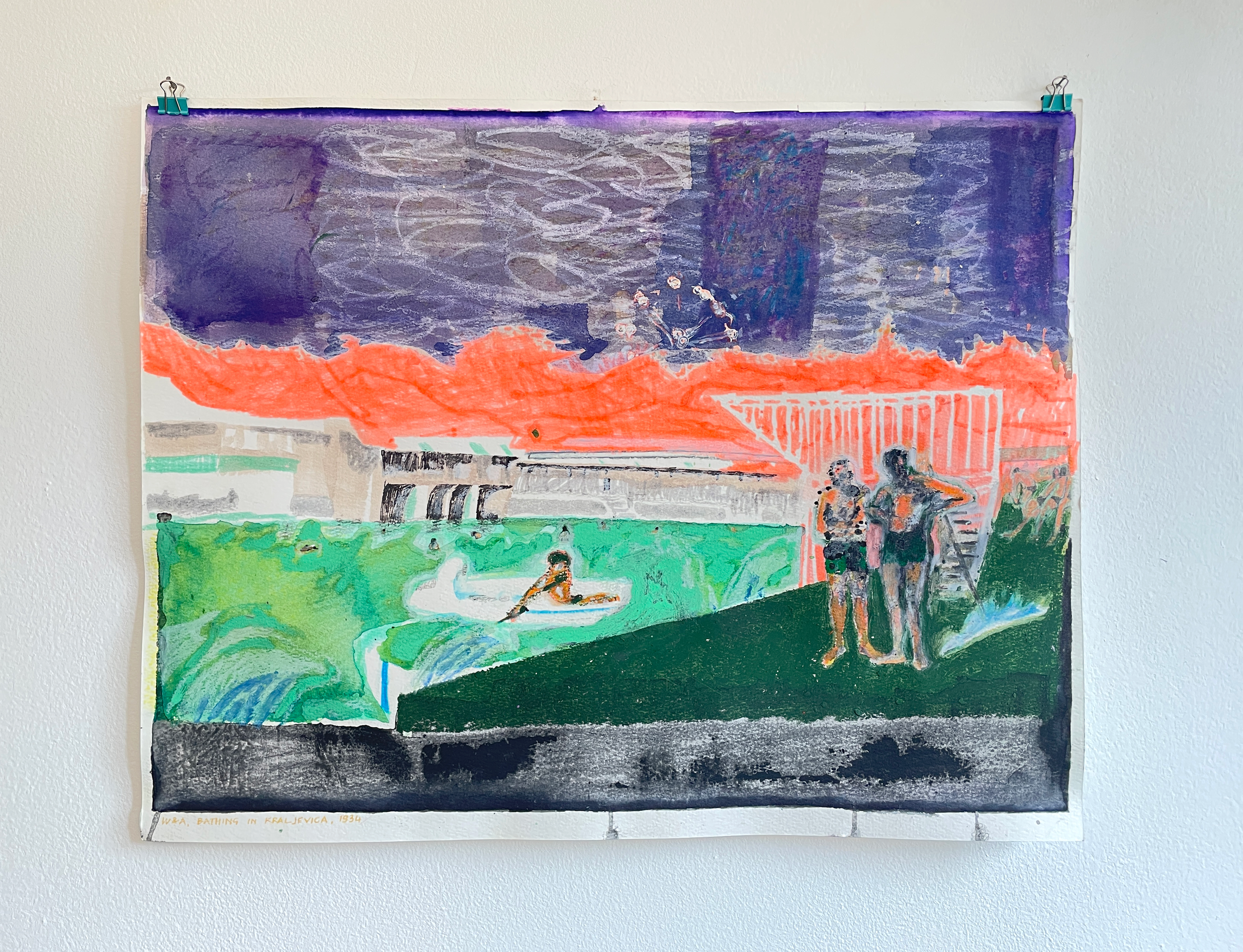 Kraljevica 1934 (Sketch)   |   2026   |   Mixed media on paper   |   500 mm x 400 mm