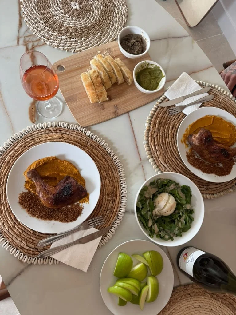 Food and drink at cozy casa brasil