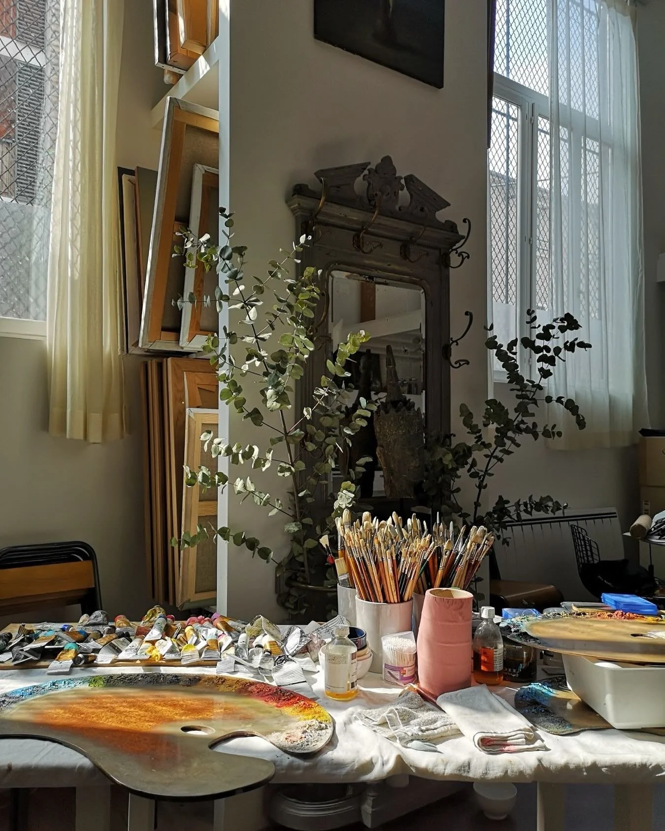 Matin&eacute;e &agrave; l&rsquo;atelier tout est pret 🎨🌟 
#artparis #peintureparis #coursdepeintureparis #atelierparis #stagedapeintureparis #lavalenpeinture #artlaval #coursdepeinturelaval #atelierlaval #artfrance #coursdepeinture #atelierdepeintu