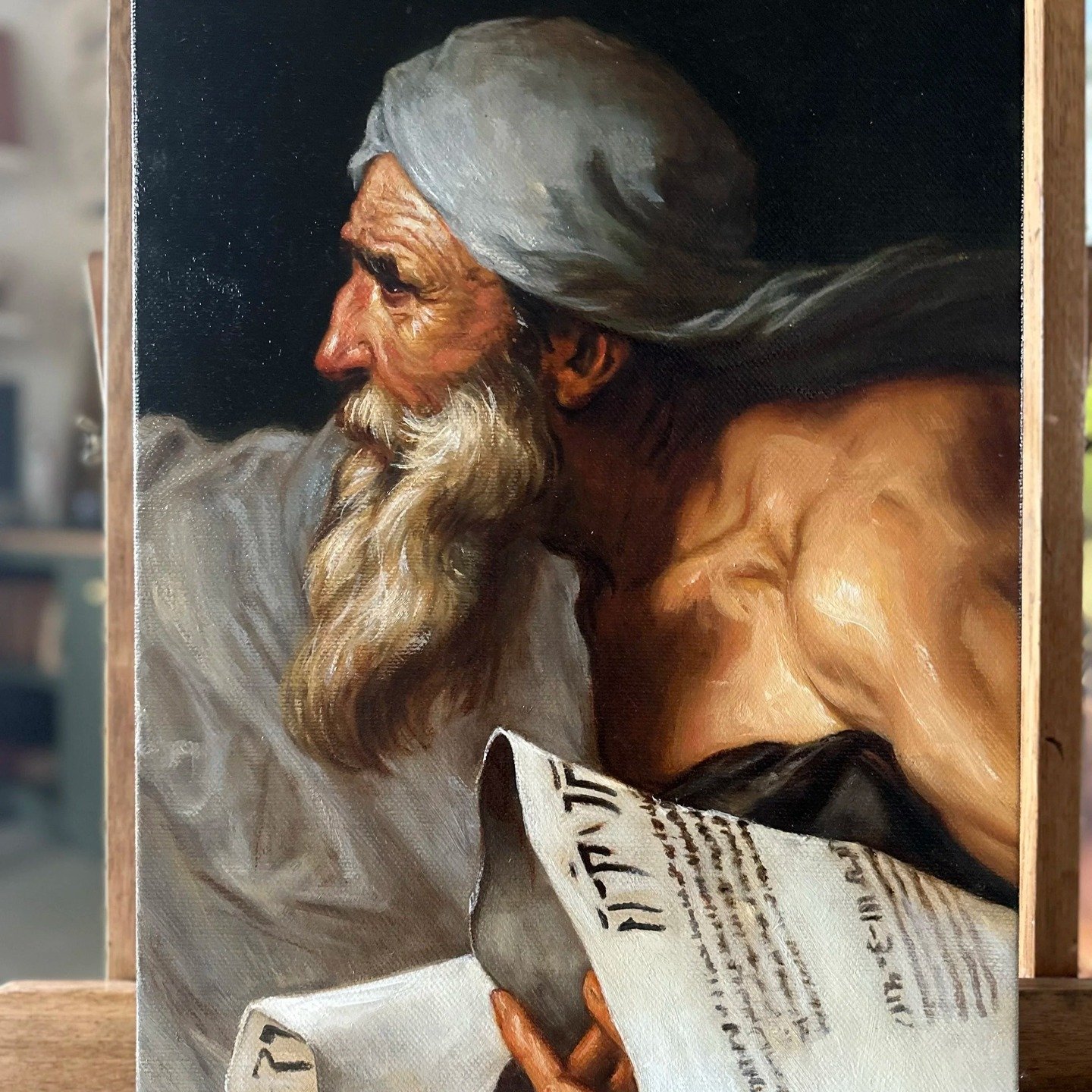 🕯️ Copier, ce n&rsquo;est pas imiter. C&rsquo;est &eacute;couter la voix d&rsquo;un autre &agrave; travers la mati&egrave;re du silence.

Dans l&rsquo;atelier, je poursuis la trace des ma&icirc;tres &mdash; ici, celle de Giuseppe Ribera, immense pei