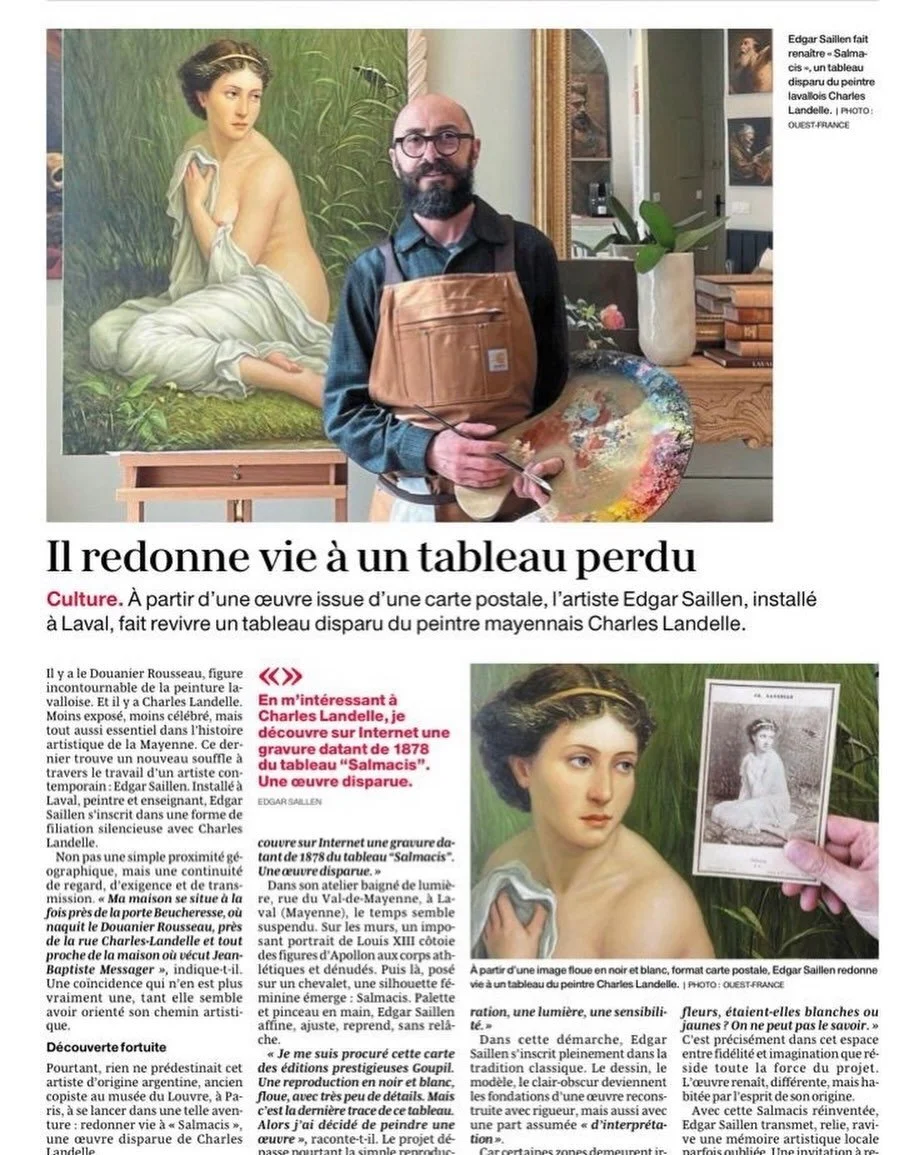 Redonner vie &agrave; un tableau disparu.

Il y a parfois, dans le travail du peintre, quelque chose qui rel&egrave;ve presque de l&rsquo;arch&eacute;ologie sensible.

&Agrave; partir d&rsquo;une simple carte postale ancienne en noir et blanc, j&rsqu
