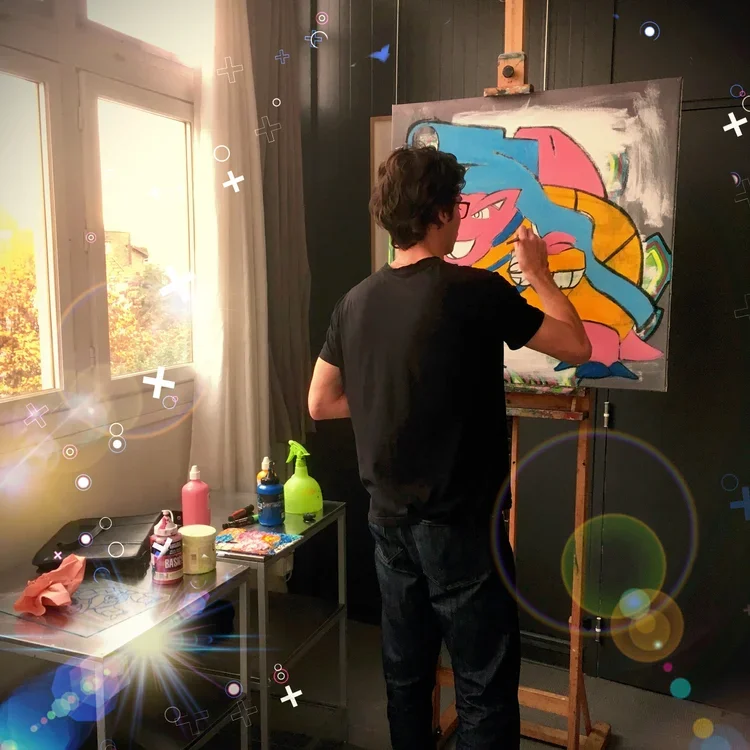 Créations en peinture et dessin des élèves d’Edgar Saillen, cours et stages de beaux-arts à Montreuil près de Paris.