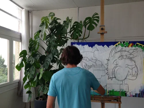 Atelier lumineux à Montreuil, espace artistique pour cours de peinture à l’huile.
