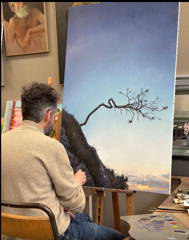 Ambiance conviviale et studieuse dans un cours de peinture à l’huile à Montreuil, près de Vincennes et Saint-Mandé.