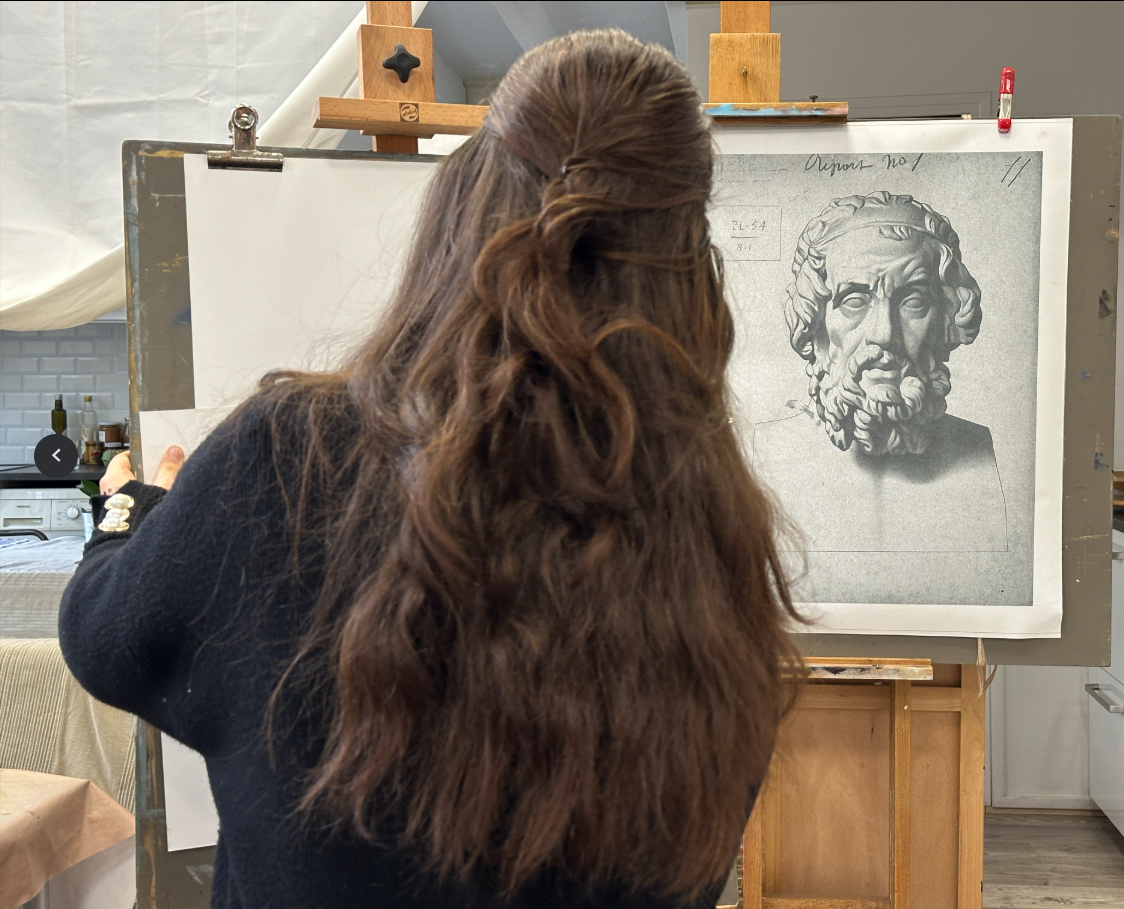 Atelier de peinture contemporaine à Laval, exploration de techniques mixtes et alla prima.