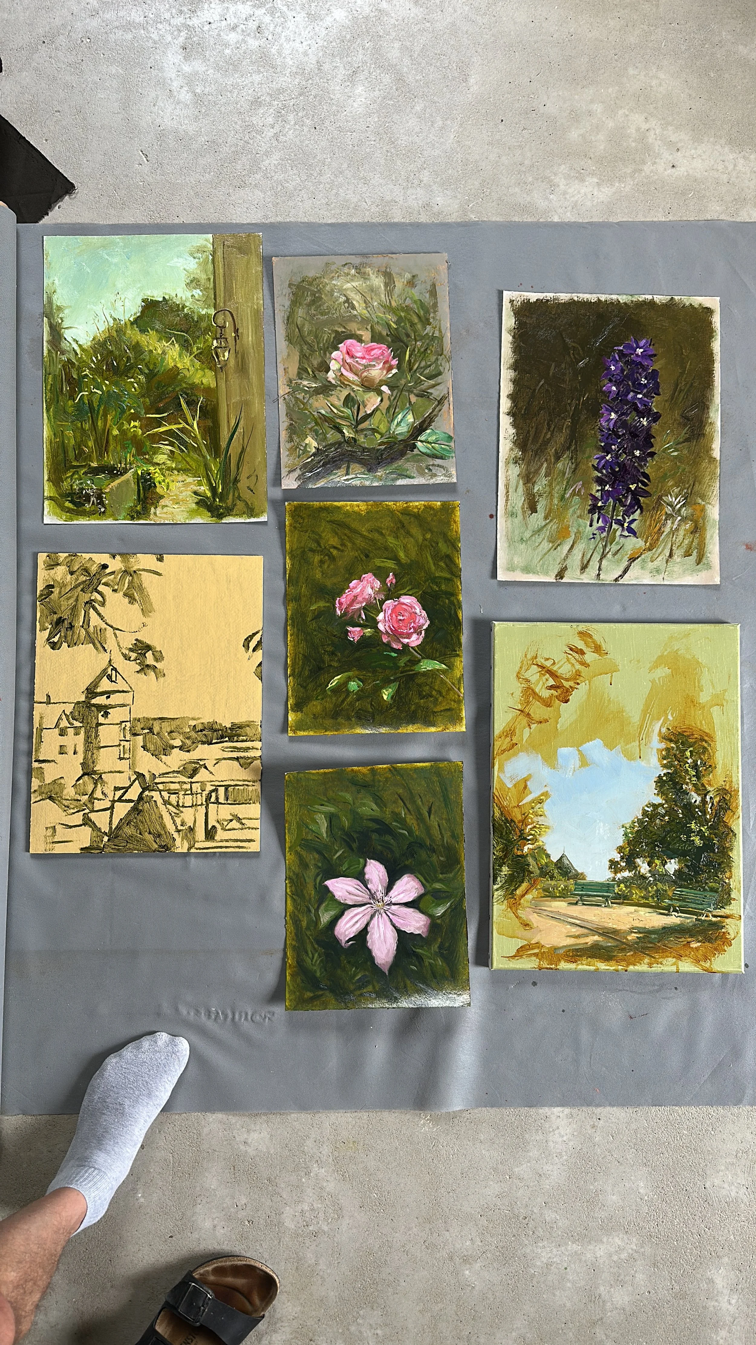 Stage de peinture du paysage dans le Jardin de la Perrine à Laval.
