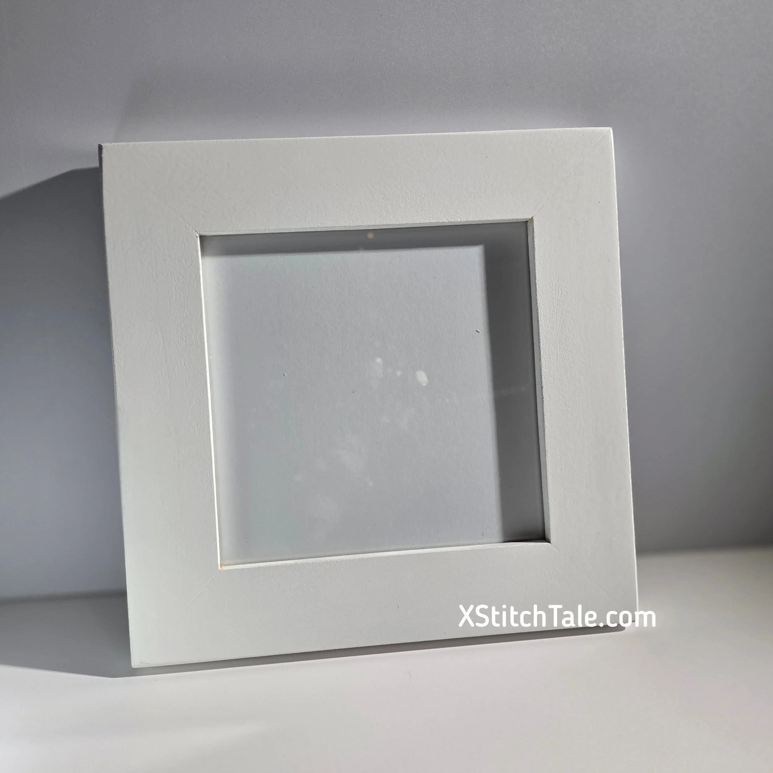 Signed & Numbered - 6x6" Wood Frame in 1.5" Standard Style - White