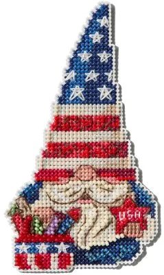Mill Hill - Patriotic Gnome JS20-2514 Beaded Cross Stitch Kit