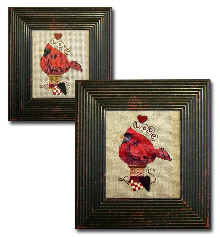 Just Another Button Company - CH1001 Lovebird, Cross Stitch Pattern