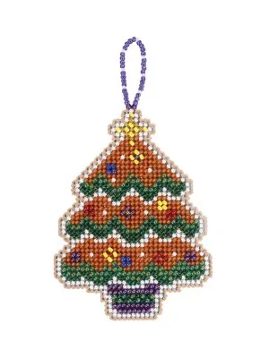 Mill Hill Beaded Cross Stitch Kit Gingerbread Tree MH21-2115