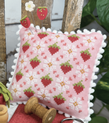 Primrose Cottage Cross Stitch Pattern Strawberry Quilt