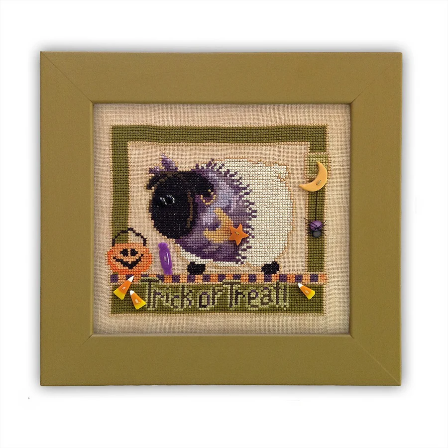Just Another Button Company Cross Stitch Pattern Trick or Treat With Ewe