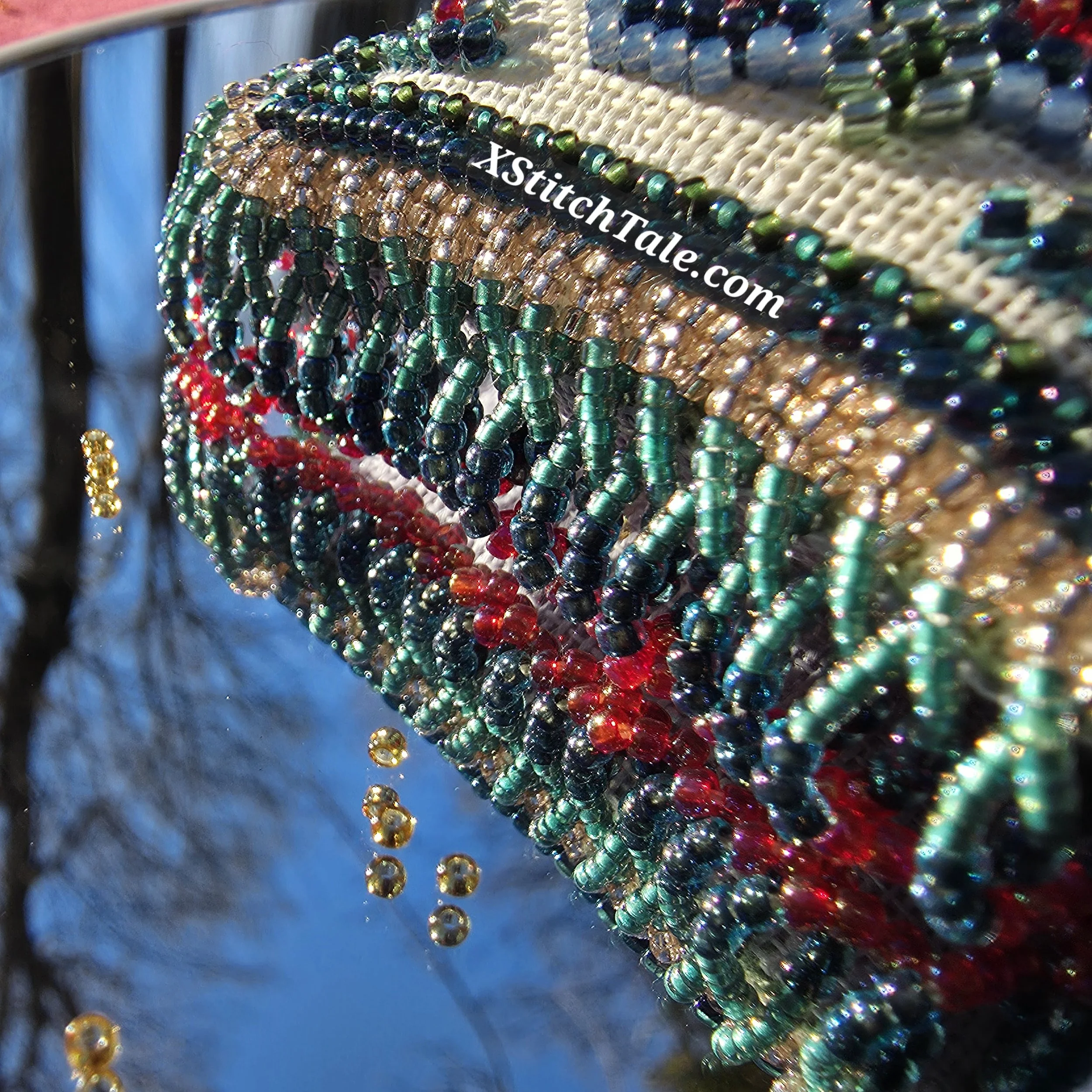 Mill Hill Victorian Posey Beaded Pin Pillow Kit MHBPP6 featuring an elegant, classic floral design with luminous glass beads.