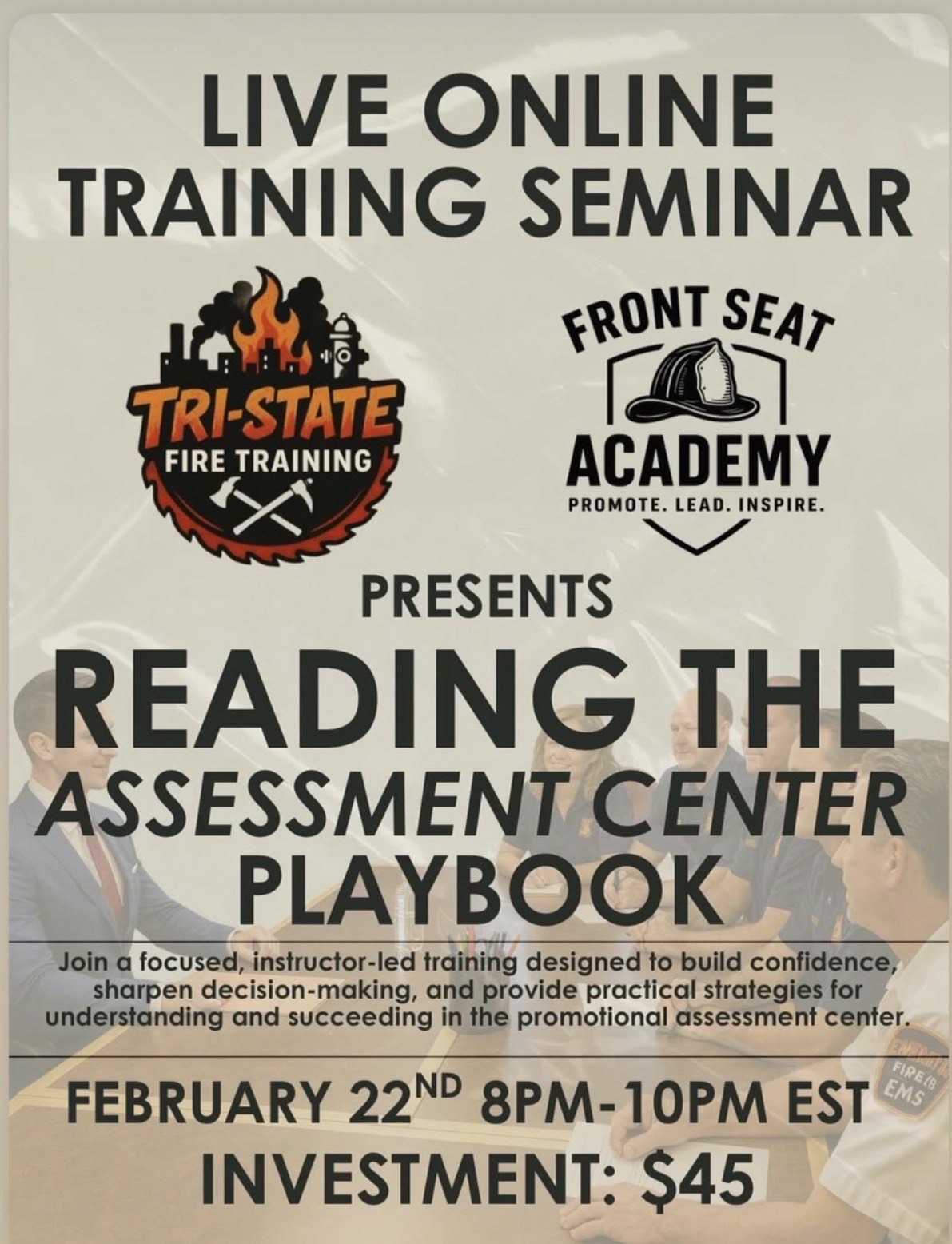 Online Seminar with Asst. Instructor Mike Elhihi of Front Seat Academy