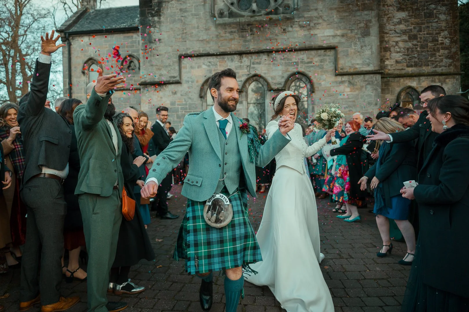 teal-scottishtarten-groom-bride.JPG