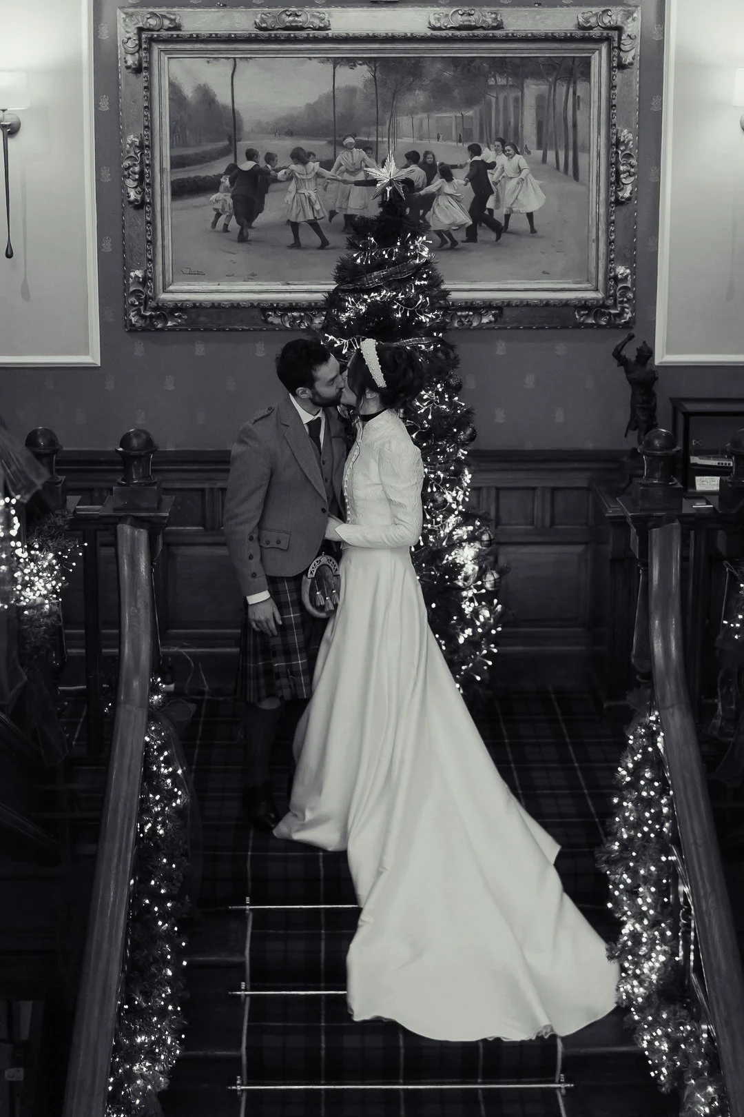 staircase-wedding-couple-christmas-tree.JPG