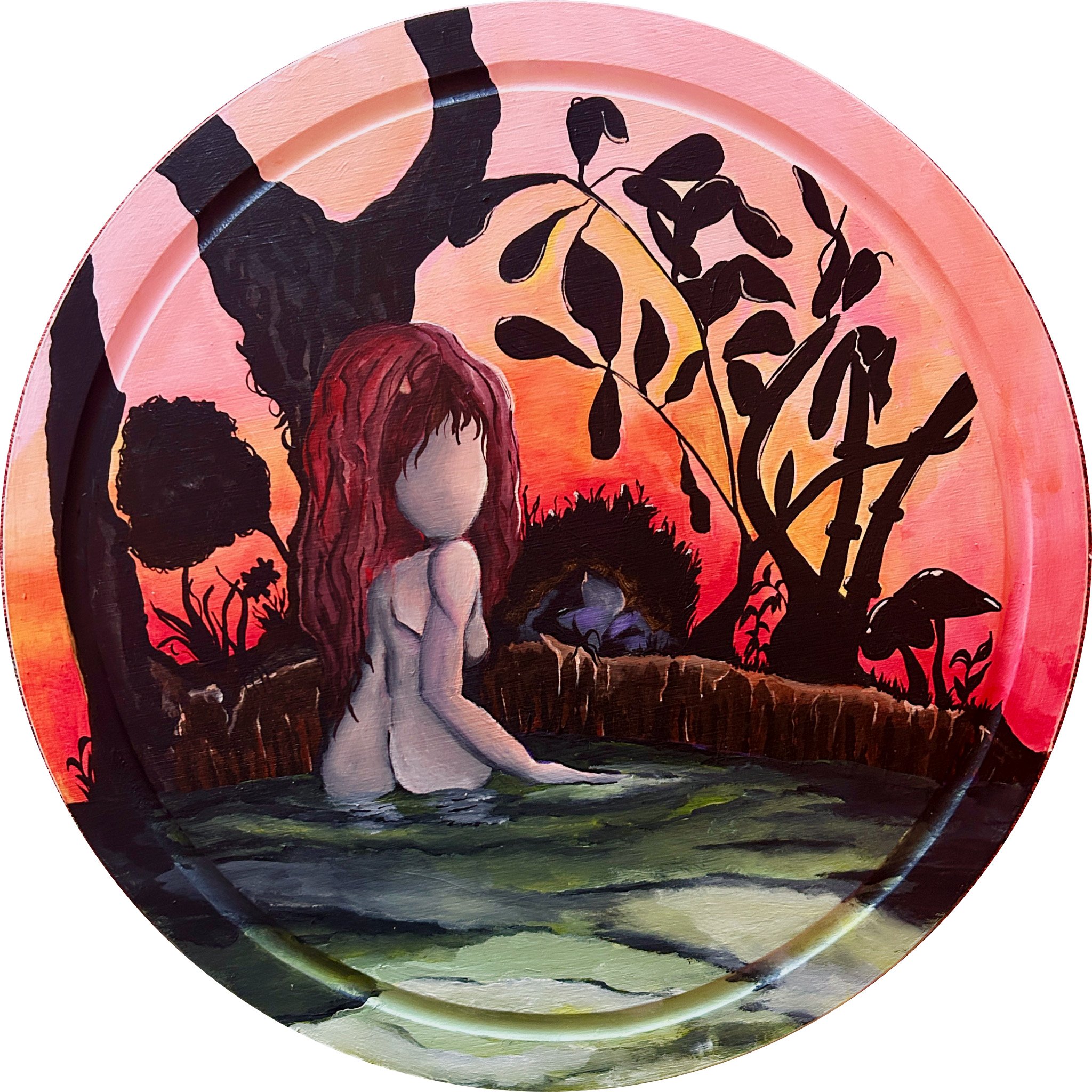 "Comfort in Solitude" (Acrylic on Wood)