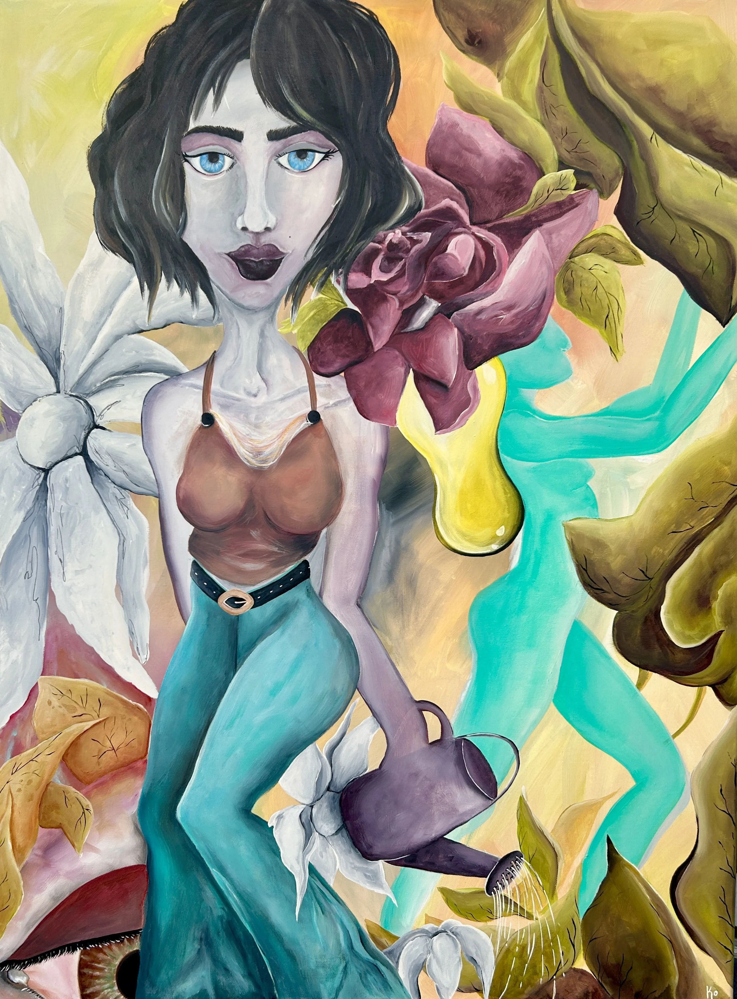 "Tears of Gold" (Acyrlic on Canvas)