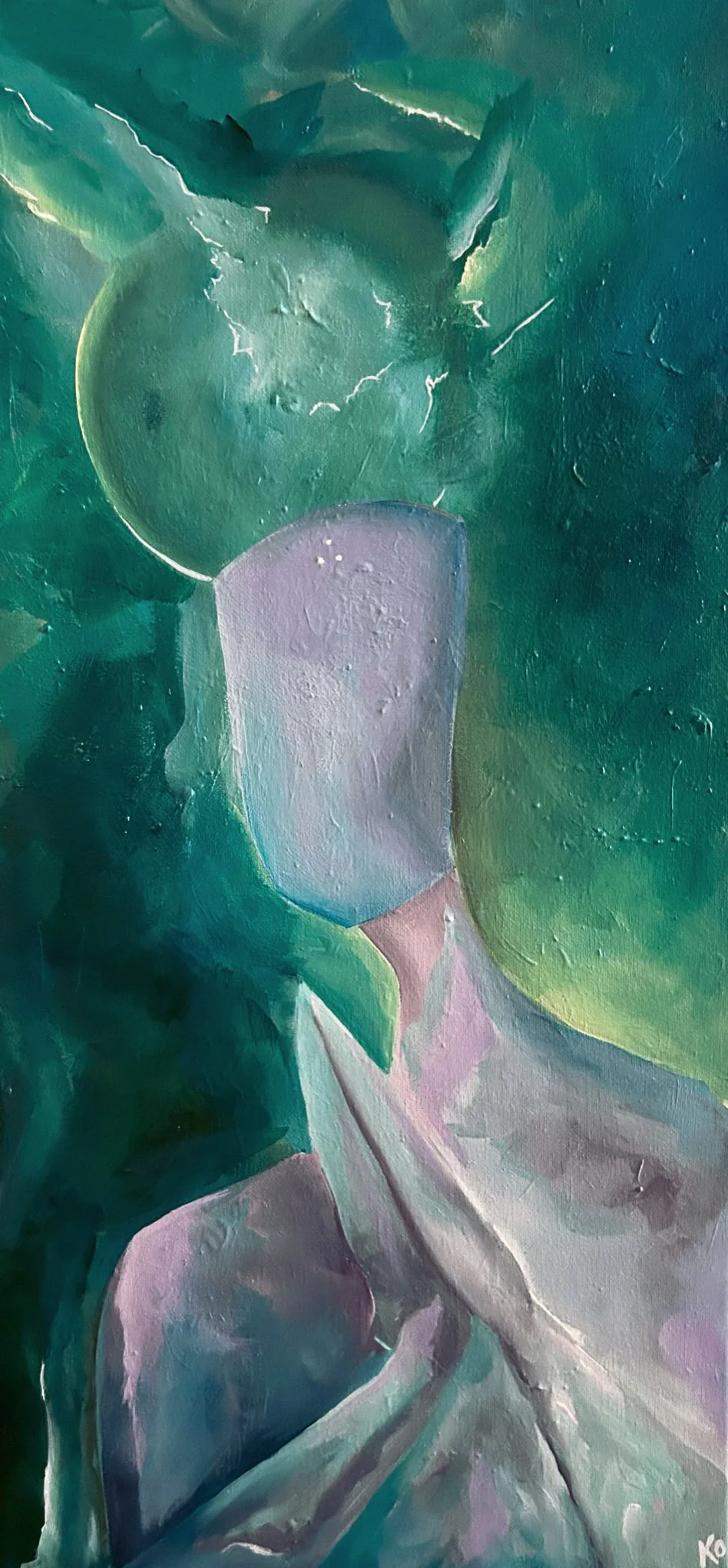 "I Think, Therefore I Am" (Acrylic on Canvas)