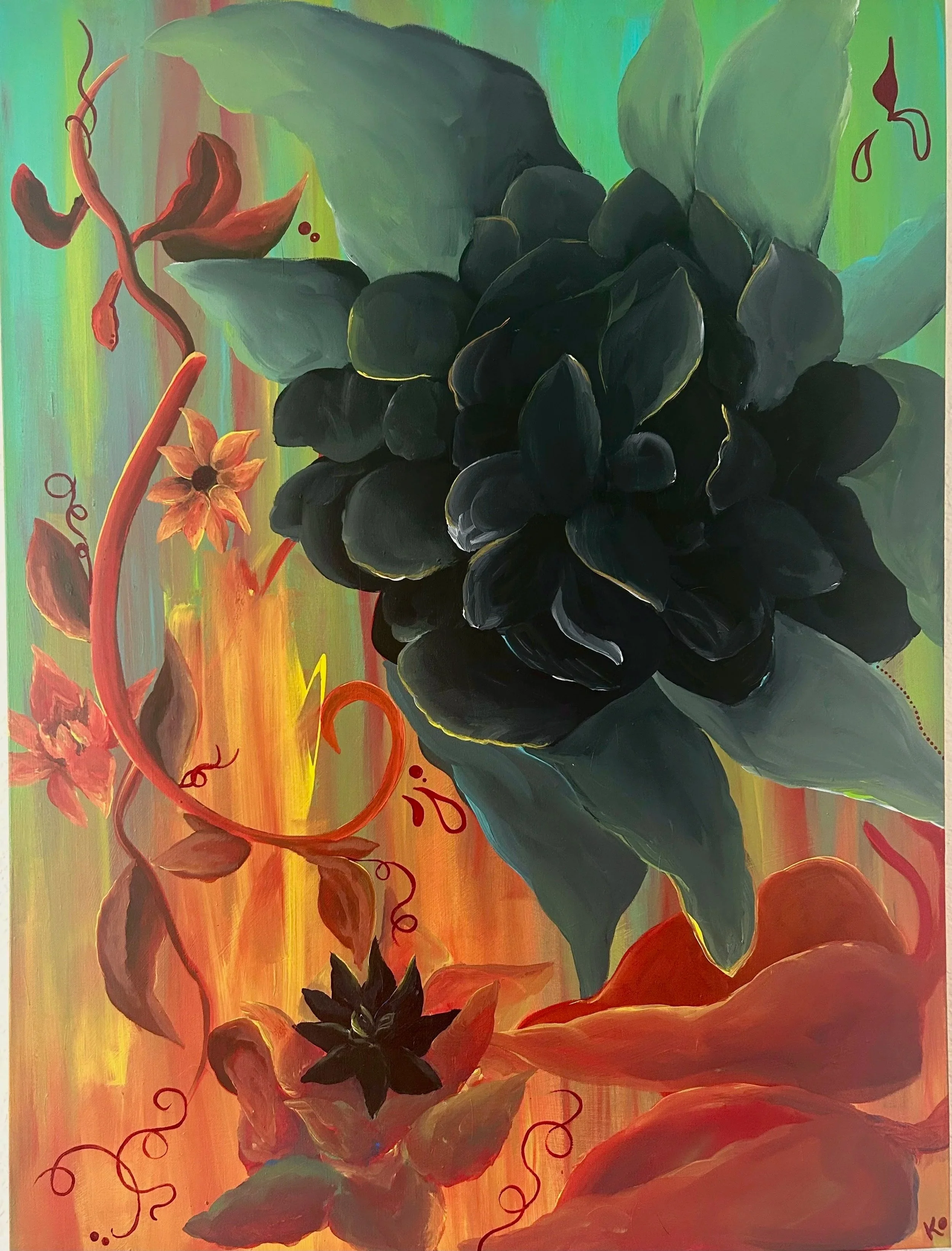 "Bloom Again" (Acrylic on Canvas)