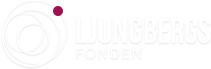 Logotyp för Ungerns stiftelse LUNG BERGS FONDEN på svart bakgrund.