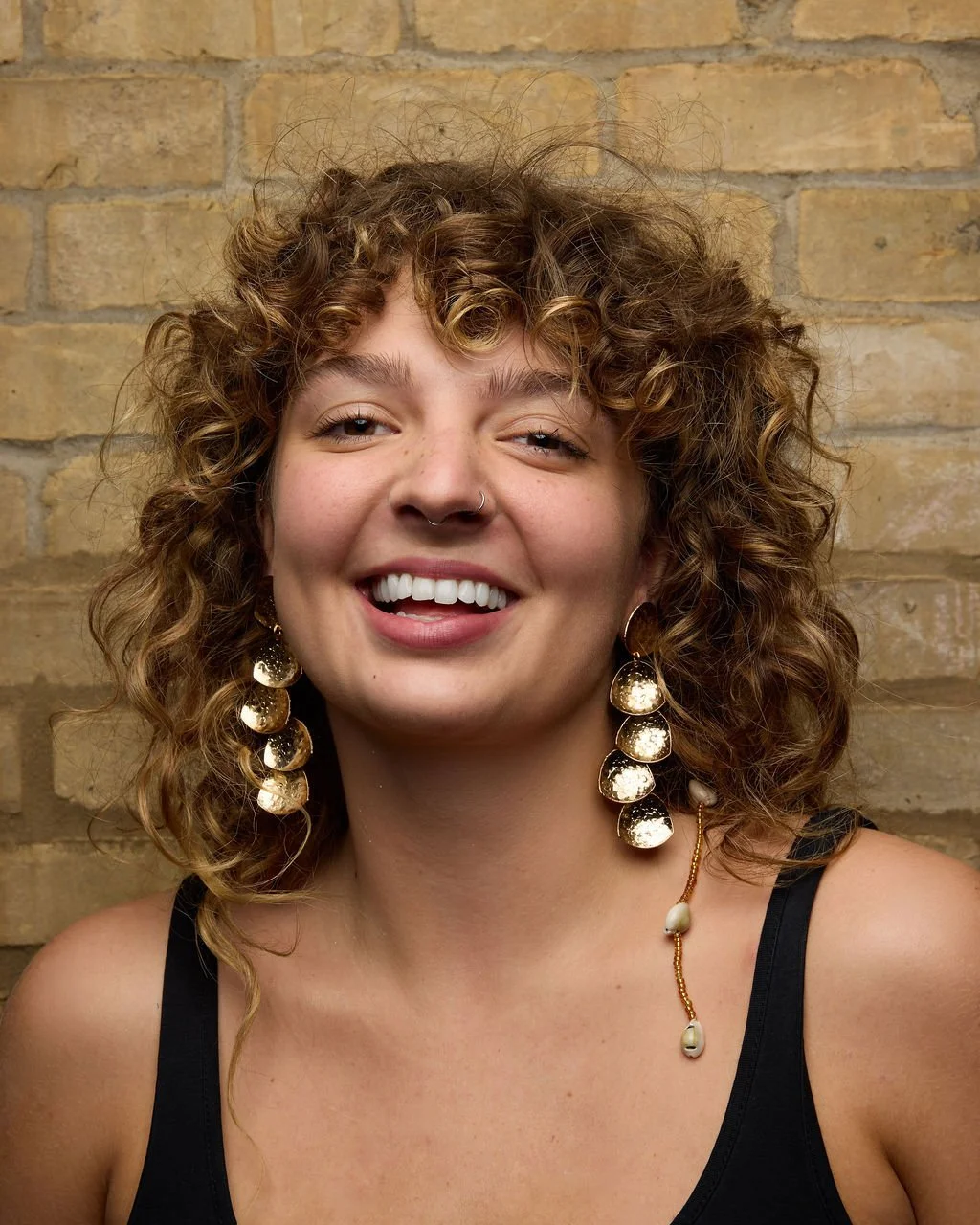 Gold Gum Drop Earrings
