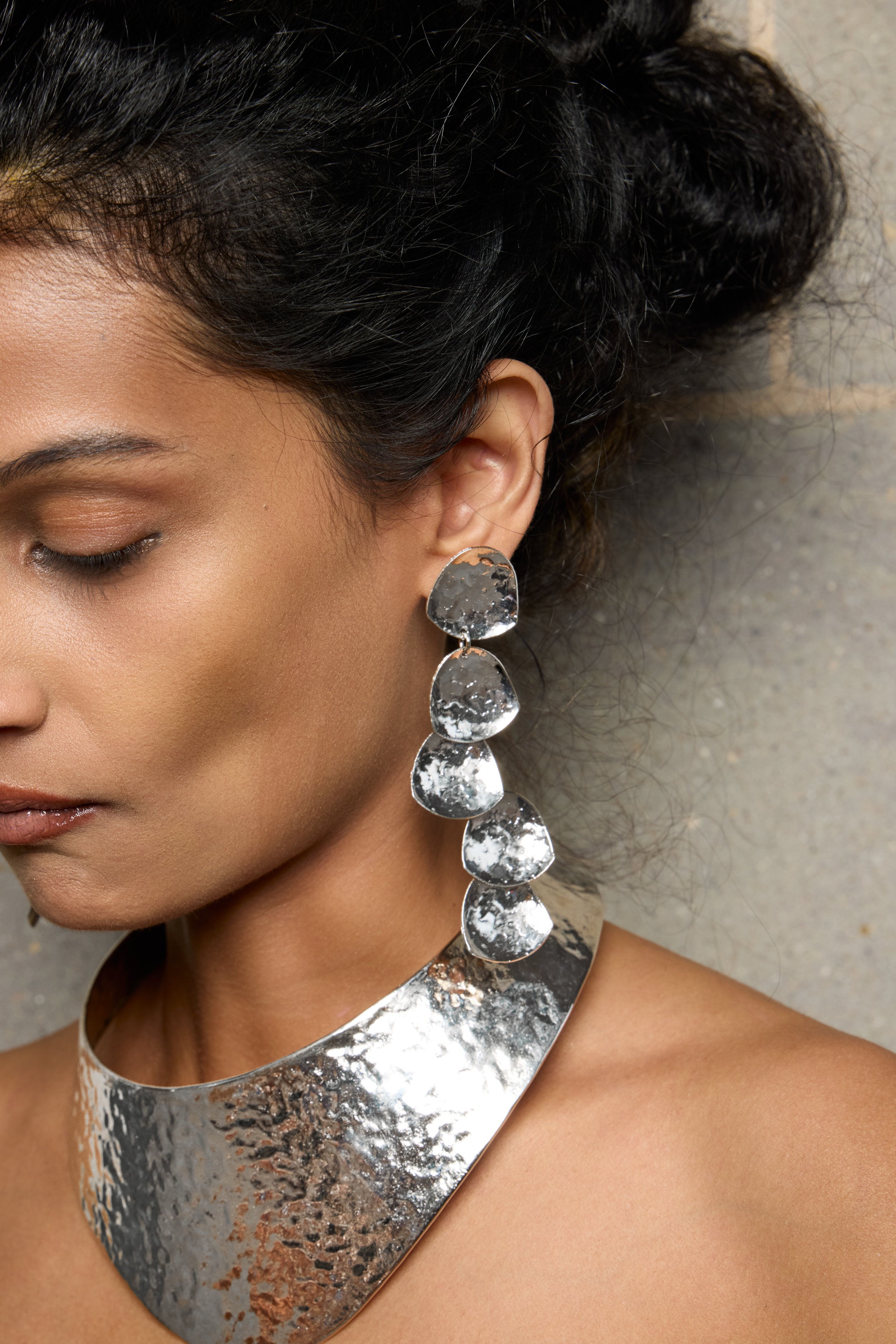 Silver Gum Drop Earrings