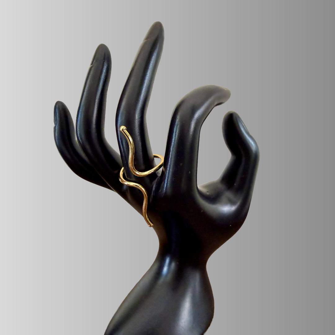 Gold Current Adjustable Ring