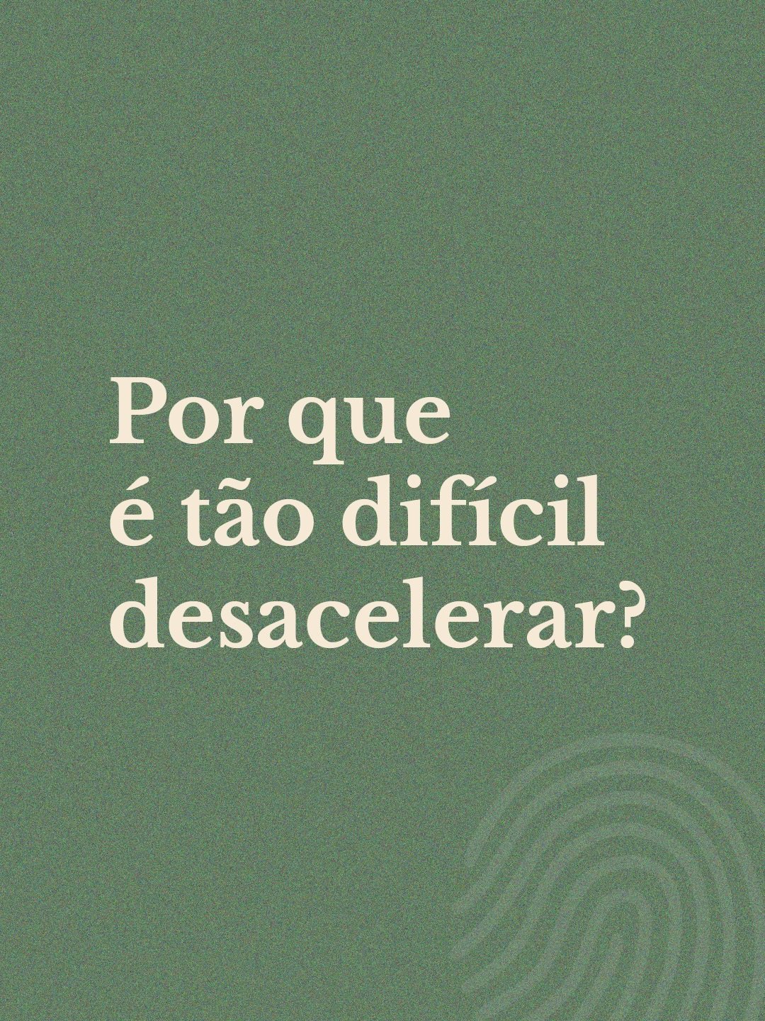 Muitas pessoas sentem culpa ao descansar, como se pausar fosse improdutivo ou sinal de impot&ecirc;ncia.

Mas o nosso c&eacute;rebro n&atilde;o foi feito para funcionar sempre em modo de alerta. A exposi&ccedil;&atilde;o constante a est&iacute;mulos,