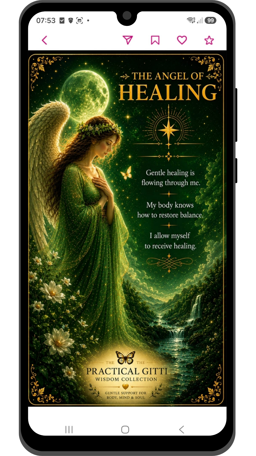 Practical gitti phone app Angel of healing