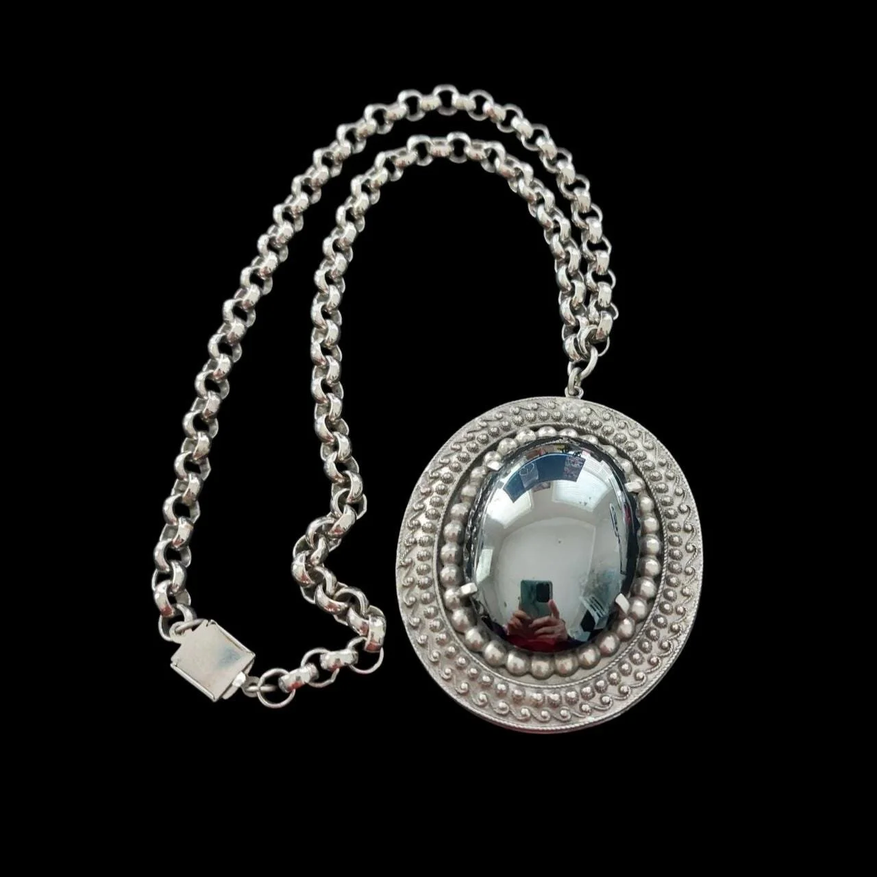 Whiting & Davis Hematite Necklace