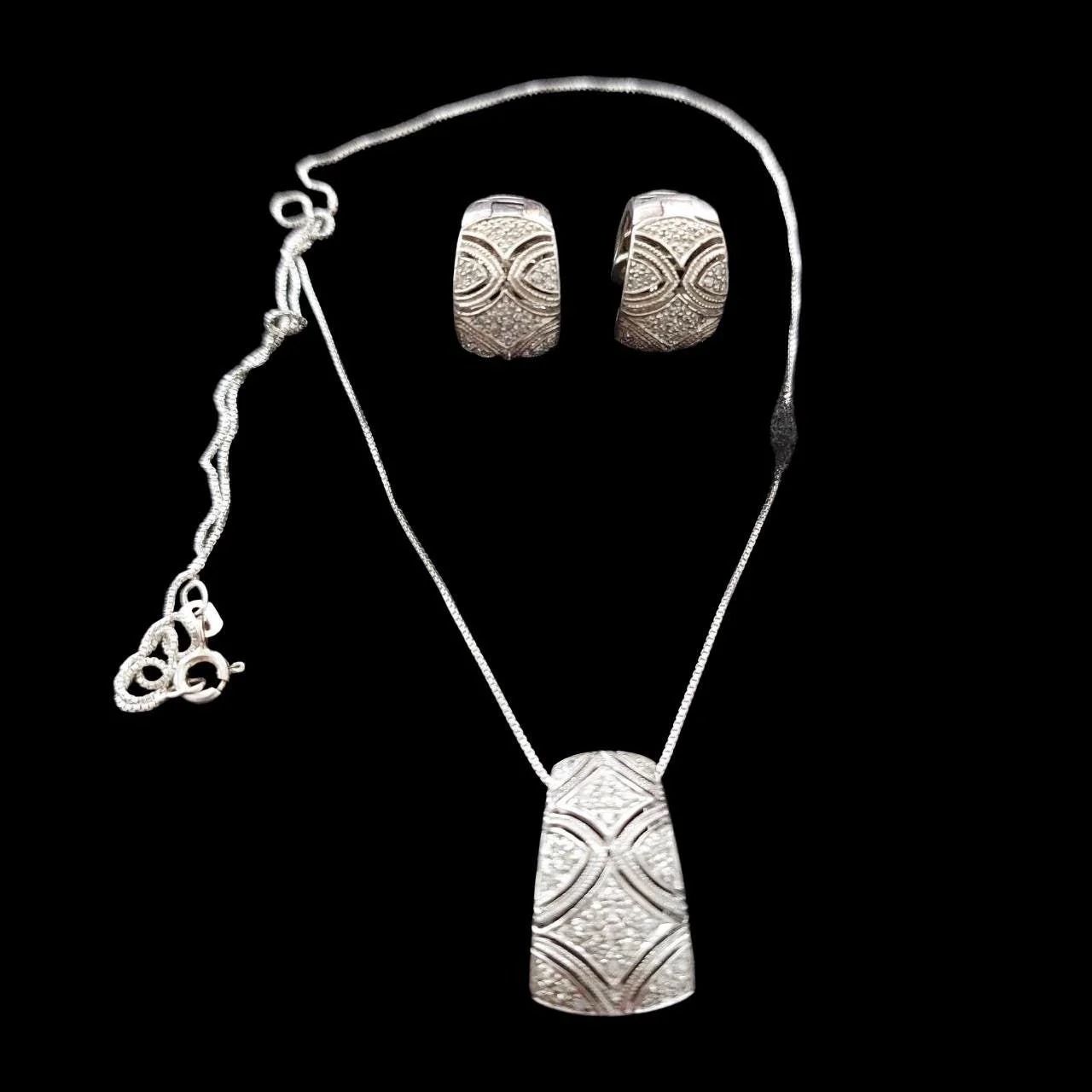 Sterling Silver Affinity Art Deco Revivialist Set