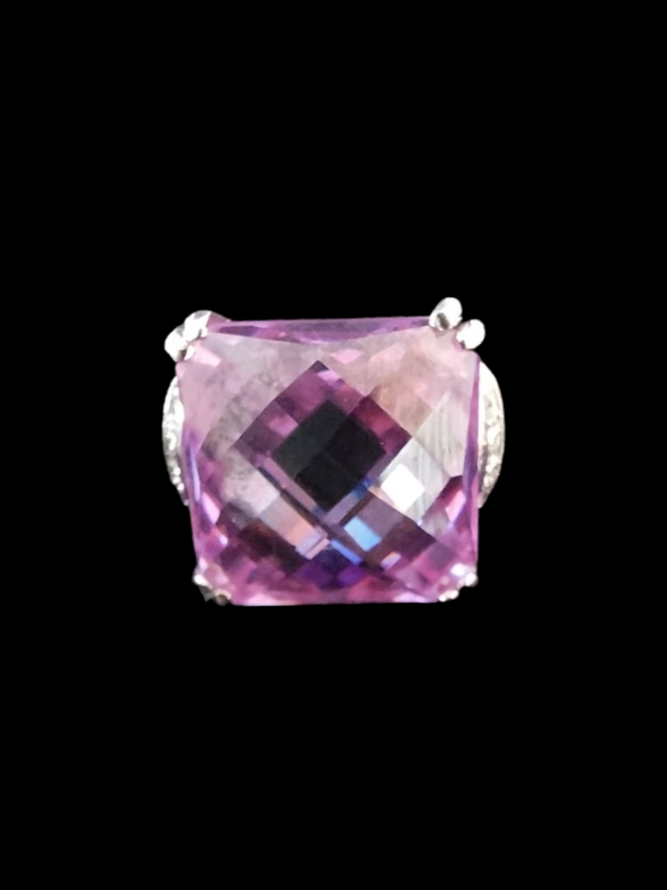 Sterling Silver Light Purple Gemstone Ring