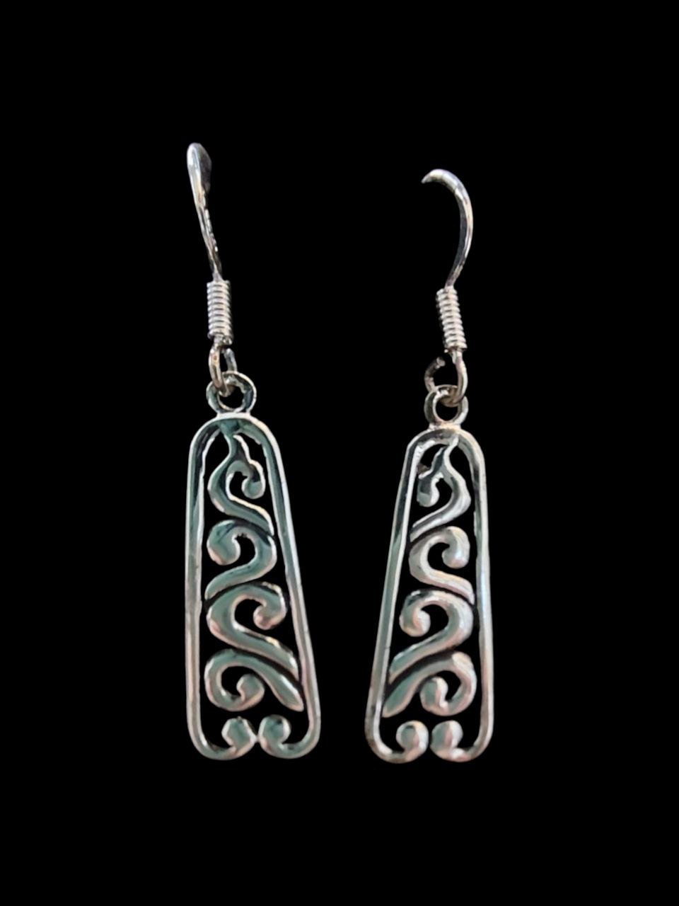 Sterling Silver Filigree Drop Earrings