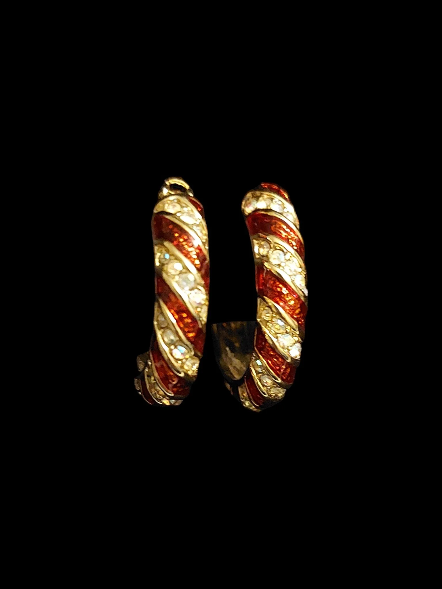 Candy Cane Hoop Earrings