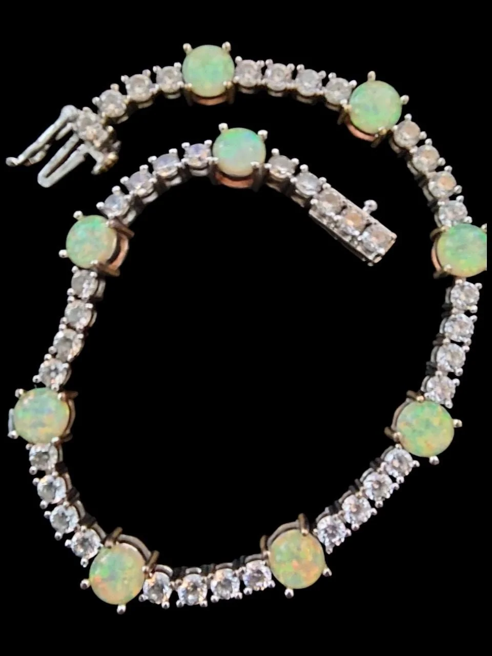 Sterling Silver Vintage Opal Bracelet