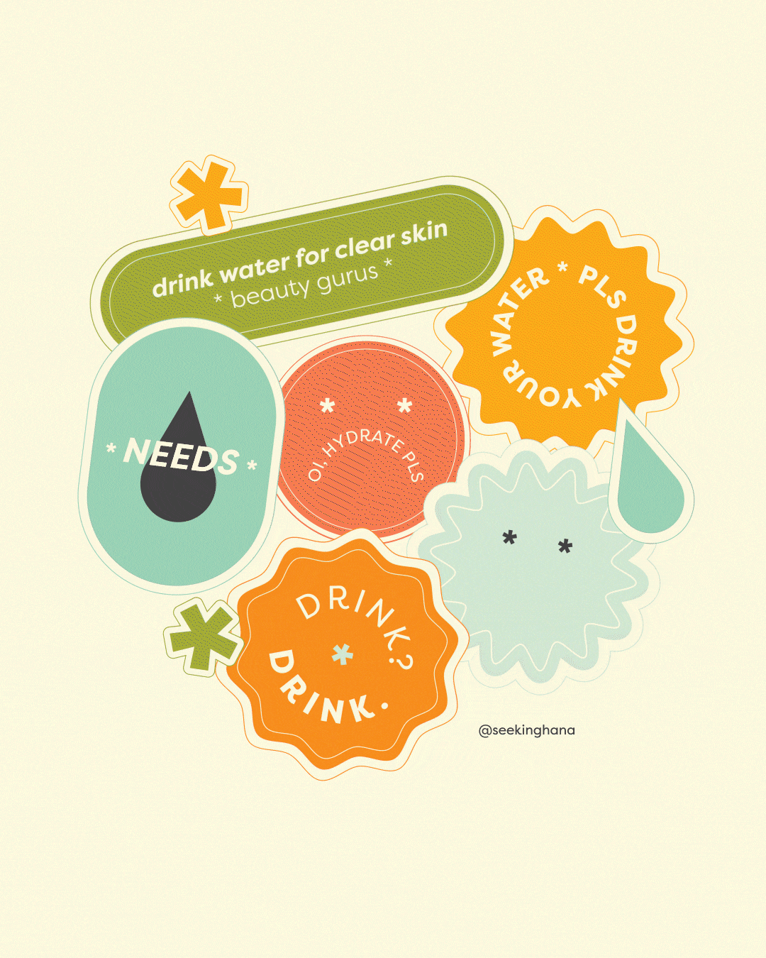 Hydrate Yourself Stickers