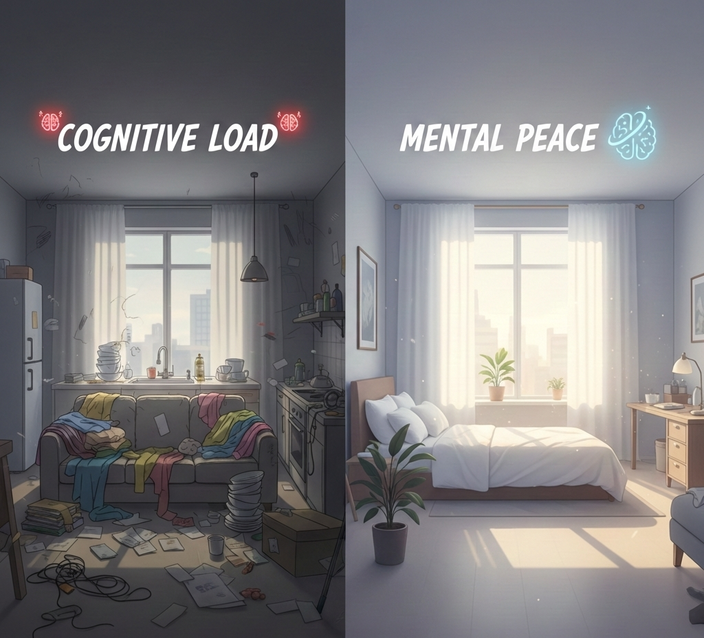 The "Clean Home" Mental Health Link: Why a Decluttered Space Reduces Cortisol