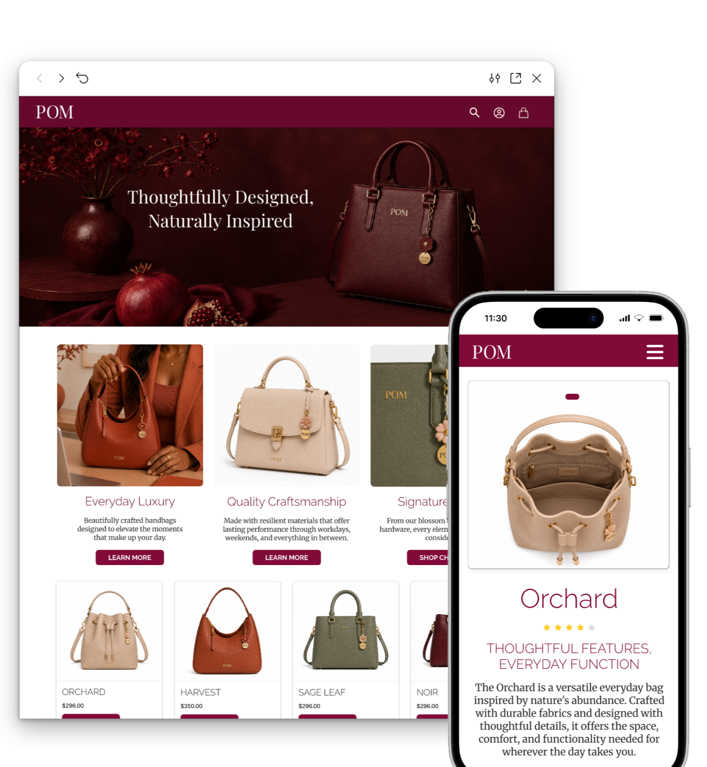 POM E-Commerce Product Design