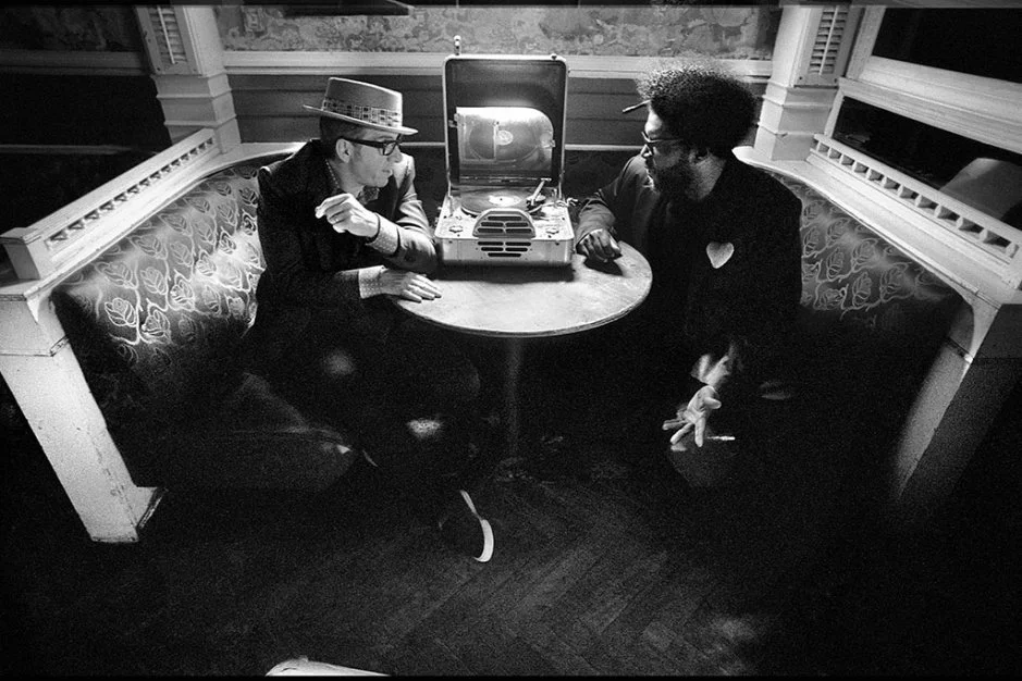 Elvis Costello & Questlove photographed by Danny Clinch