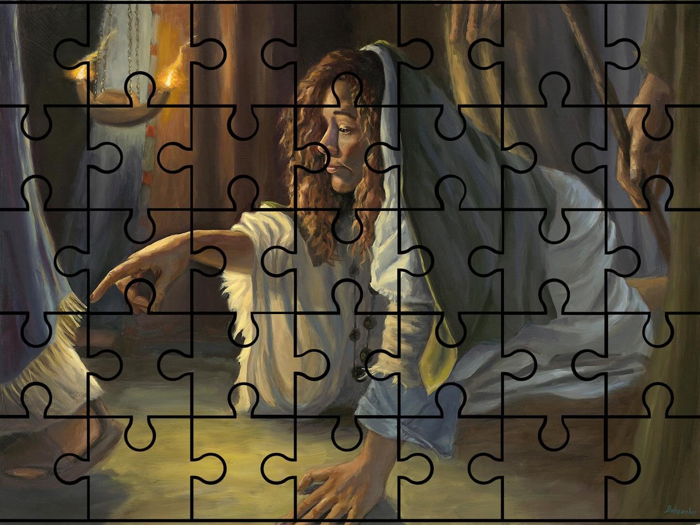 🧩 Puzzle Tuesday!
This week&rsquo;s featured artwork is Your Faith Has Healed You &mdash; a breathtaking Balexander original painting inspired by the woman who reached out to touch the hem of Jesus&rsquo; garment (Mark 5:25&ndash;34).

Her quiet cou